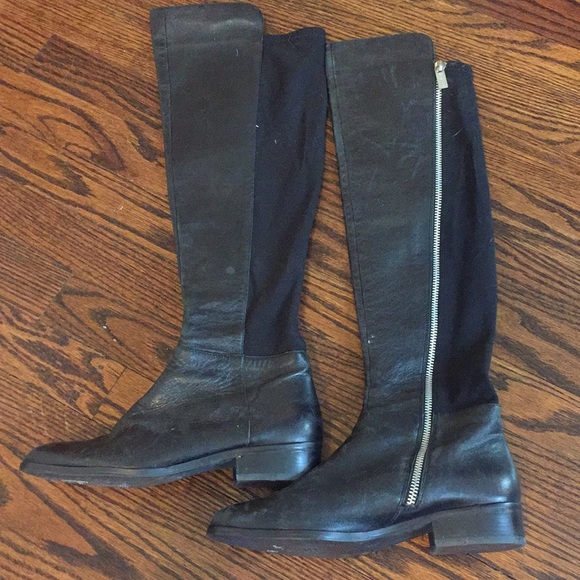 Michael Kors Leather Black Knee High Boots - Picture 1 of 4